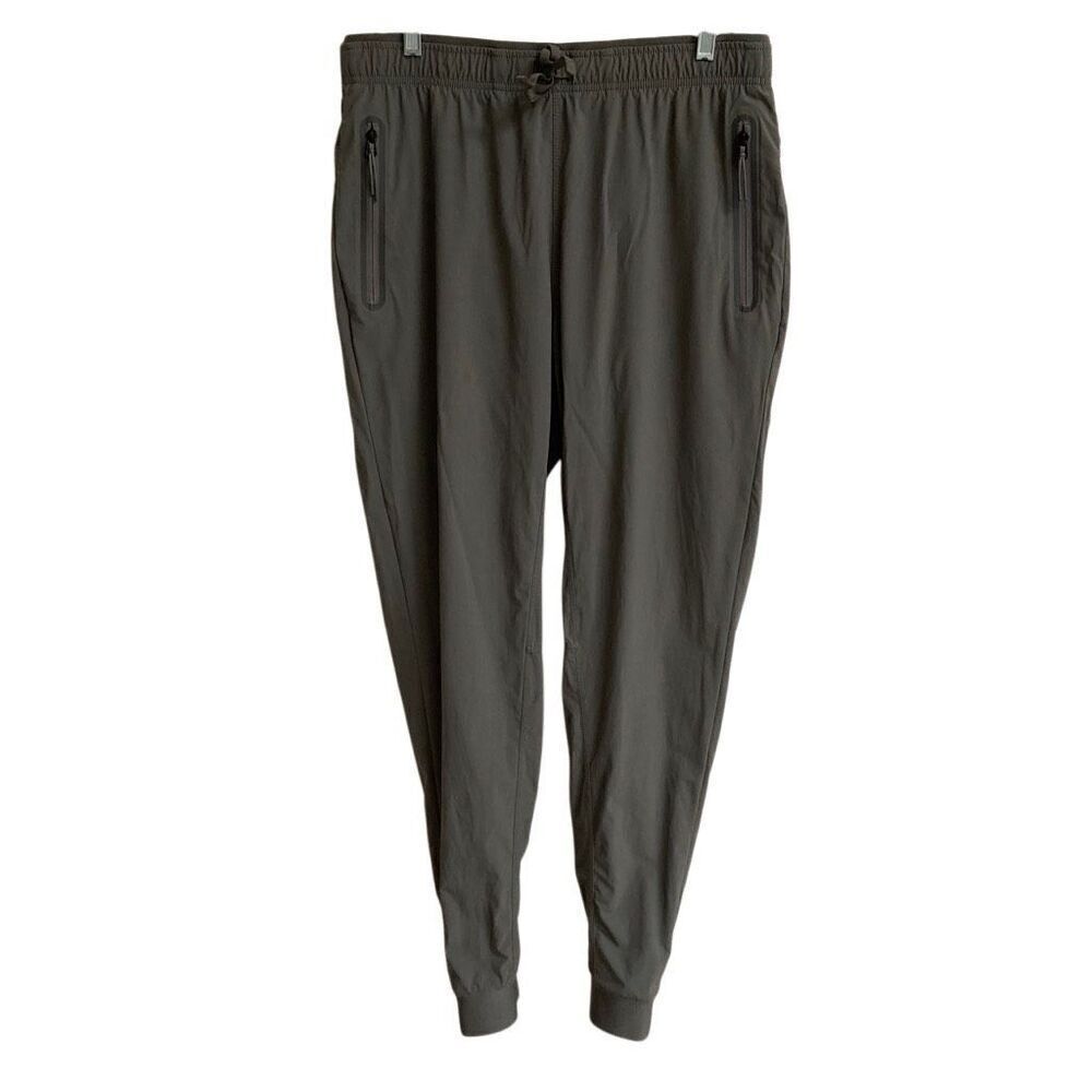 Foehn Brise slate gray drawstring jogger nylon sweatpants‎ men’s L